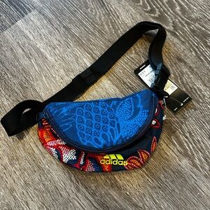 Adidas Blue and Red Patterned Waist Bag, Fanny Pack, NWT